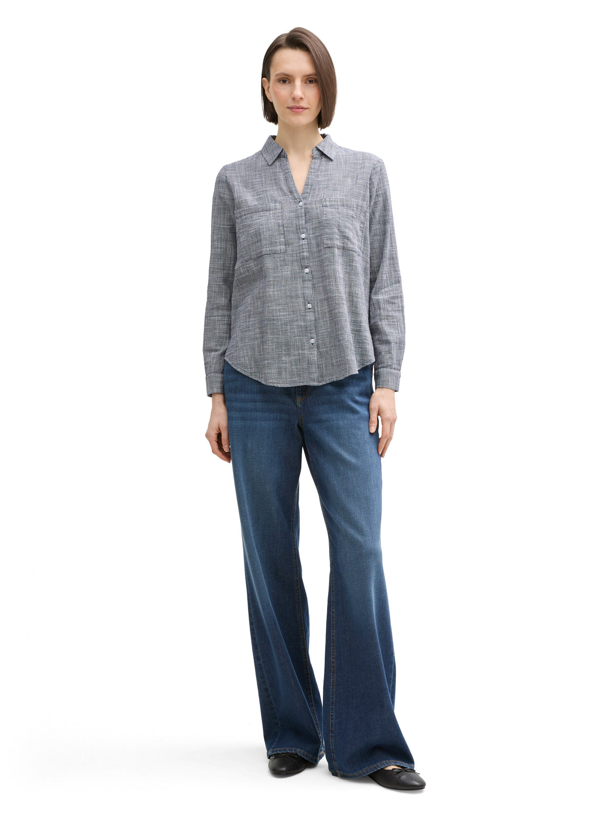 Bluse mit Brusttaschen
