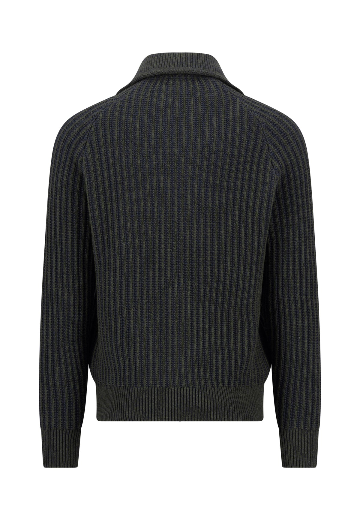 Zip Cardigan, 2-tone rib*RWS