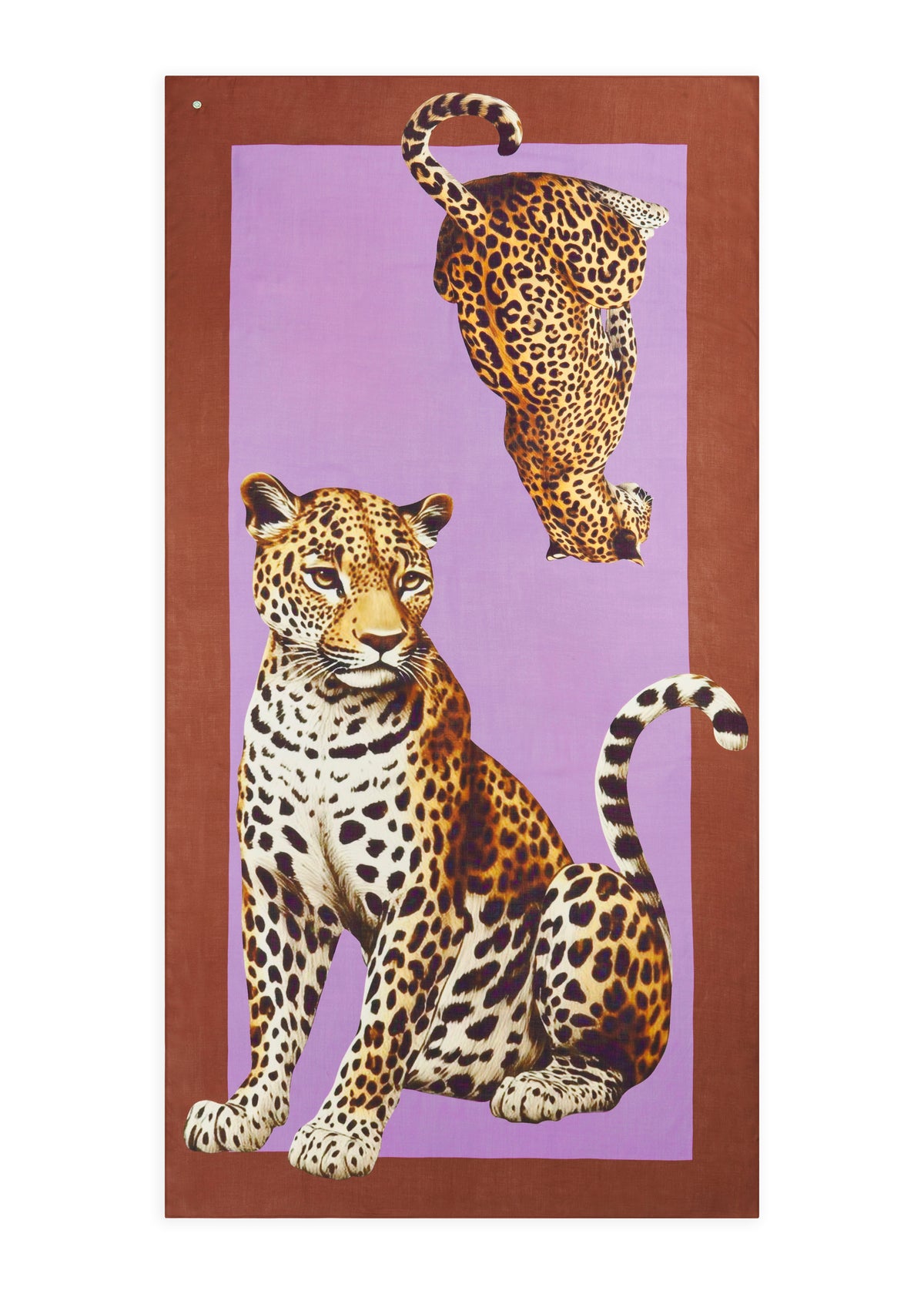 Schal aus Viskose mit Leopard-Motiven