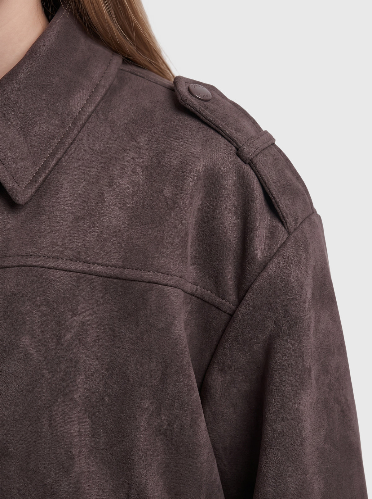 KOGNIA FAUX SUEDE BAT JACKET OTW GRL