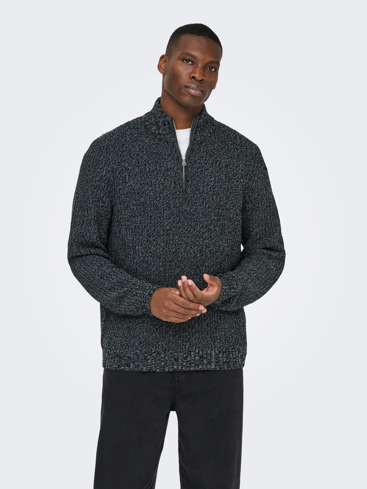 ONSJOIN REG LS HIGH NECK KNIT CAMP