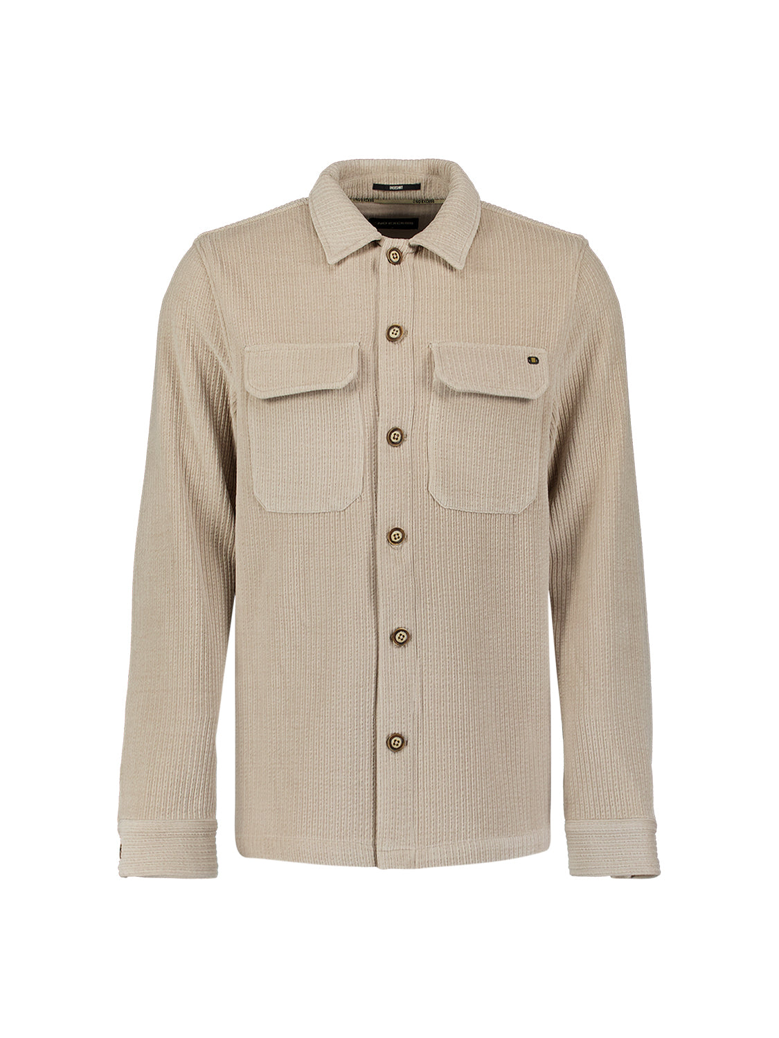 Overshirt Full Button Rib Sweat