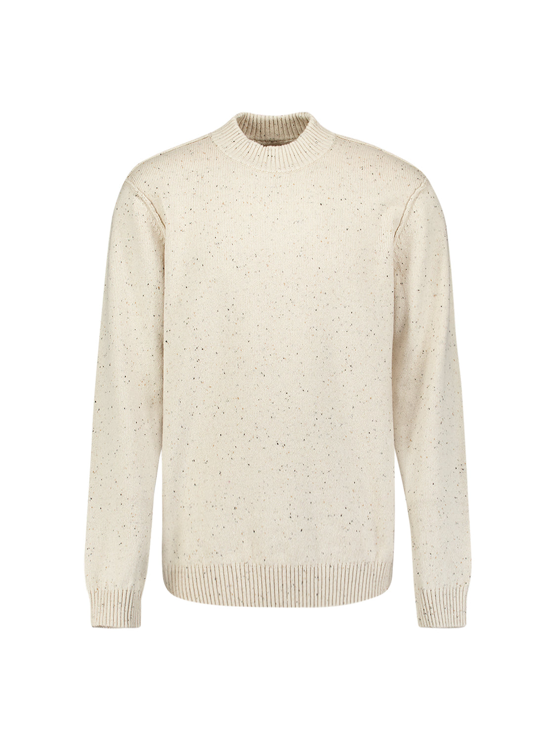 Pullover Turtle Neck Melange Neps With Wool