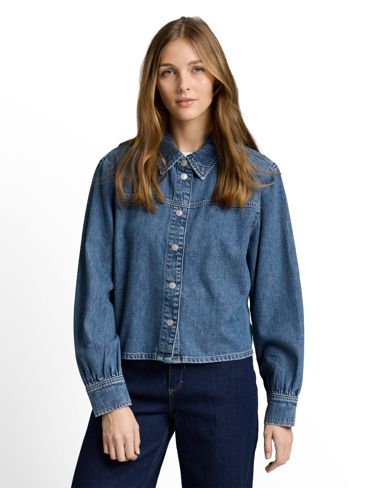 Boxy Fit Jeanshemd