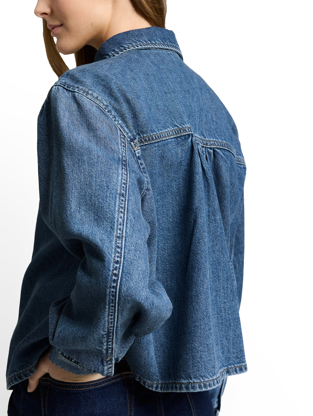 Boxy Fit Jeanshemd
