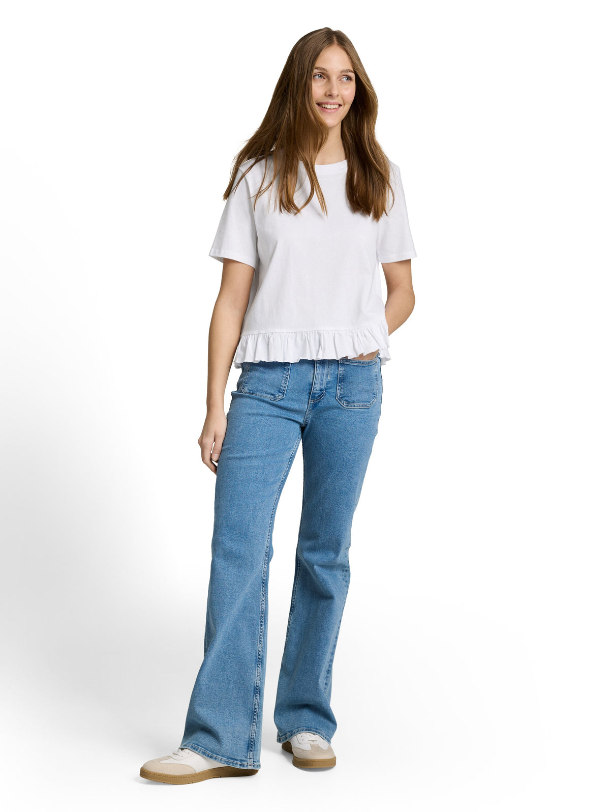 T-Shirt mit Volants