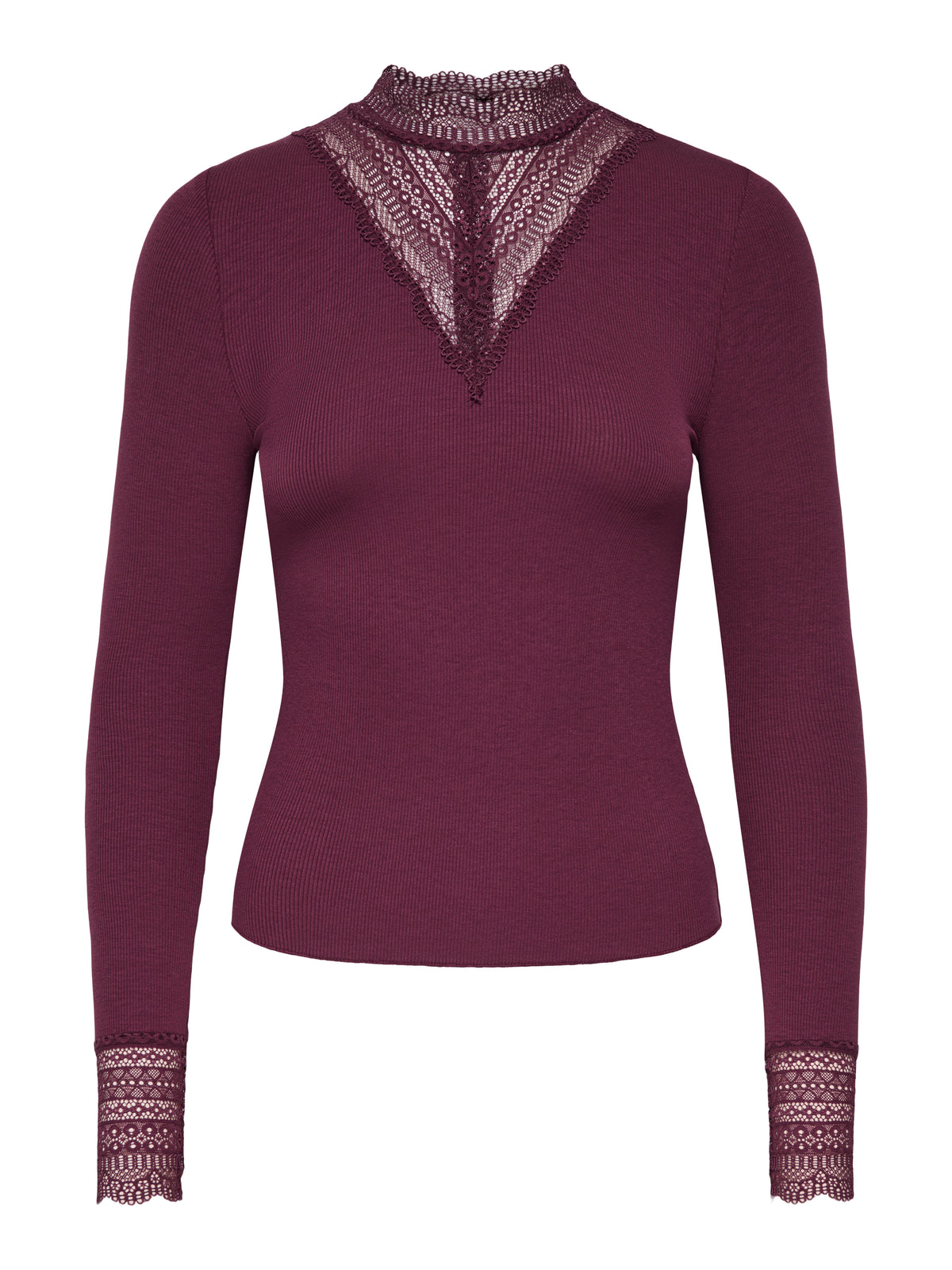 ONLTILDE L/S HIGH NECK LACE TOP JRS NOOS