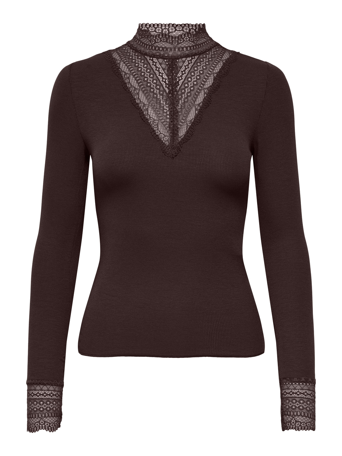 ONLTILDE L/S HIGH NECK LACE TOP JRS NOOS