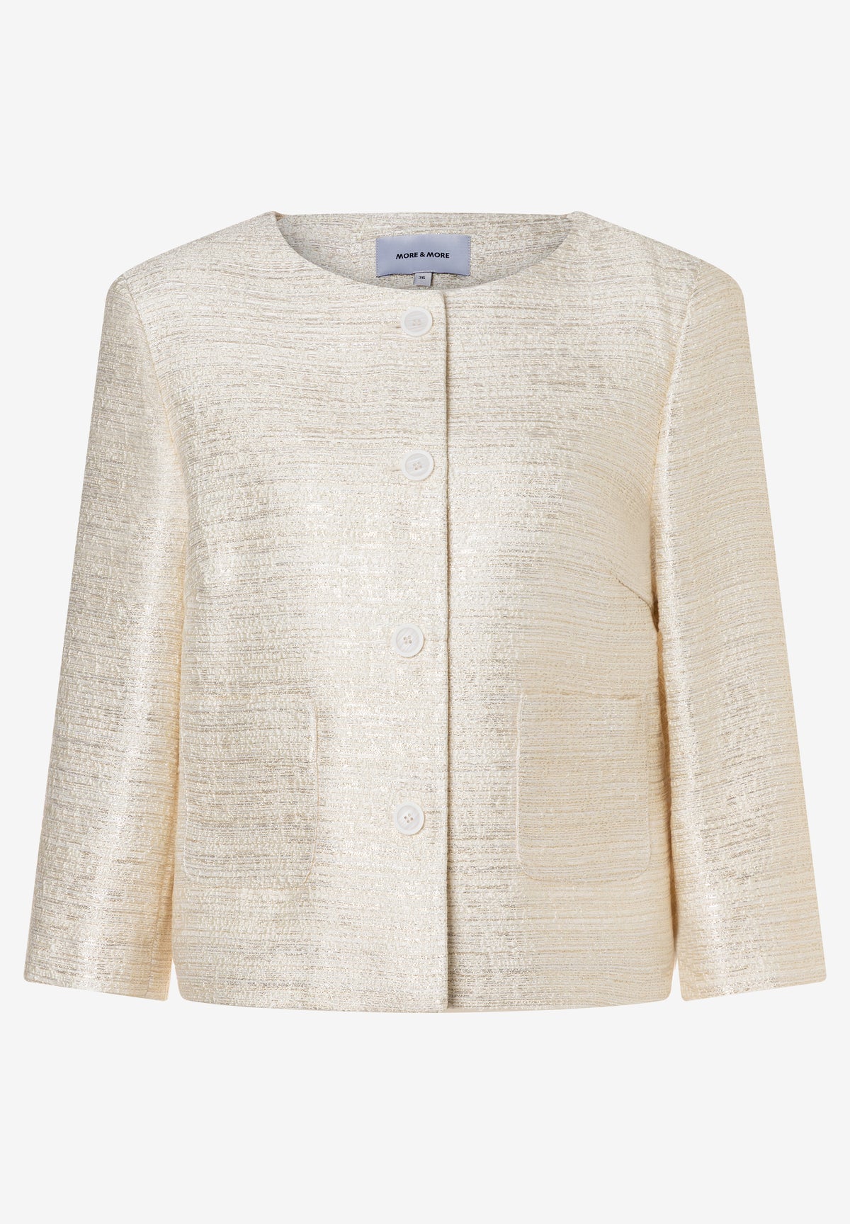 Boucléjacke mit Glanzeffekt