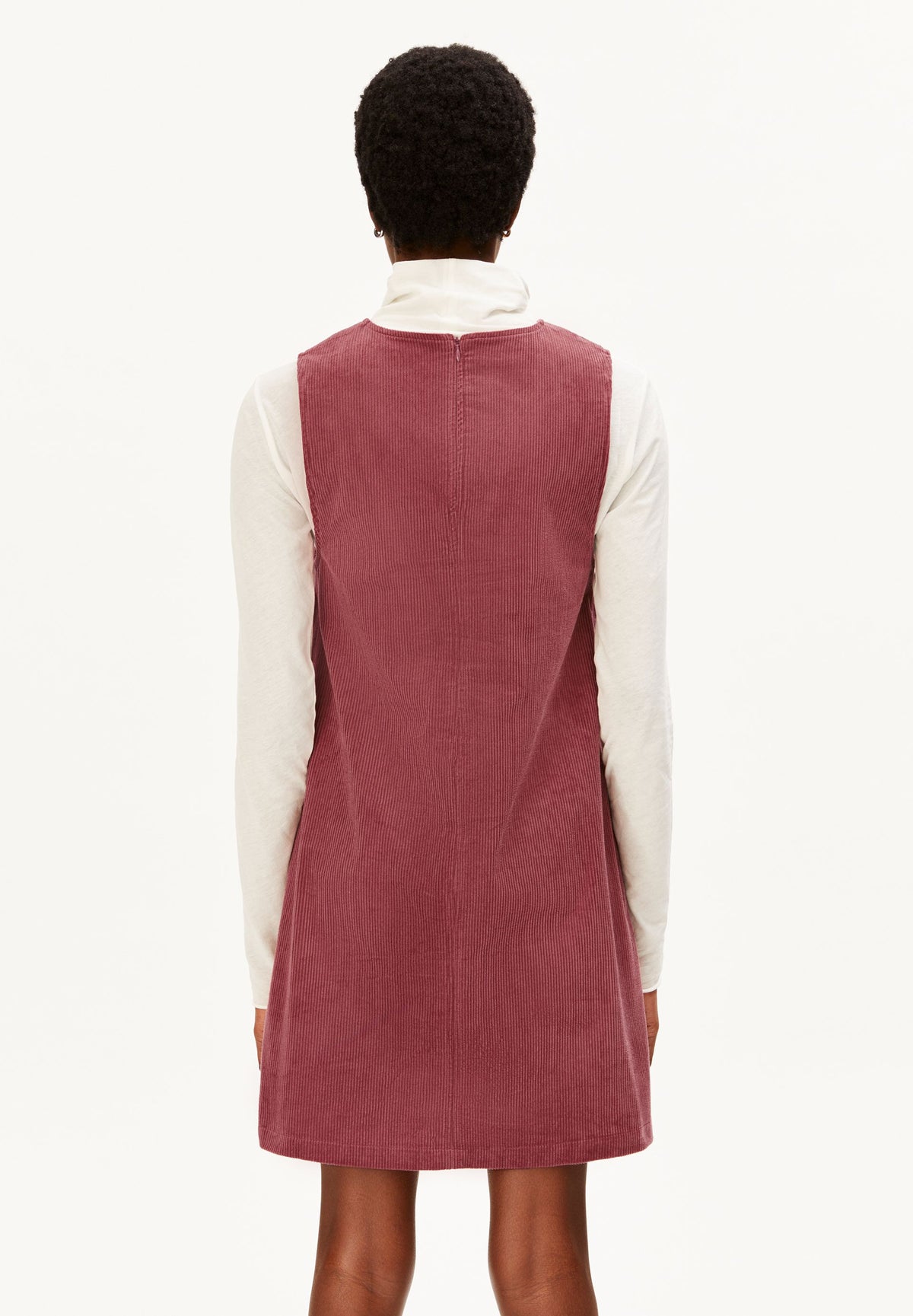 CORDUROY R-NECK MINI DRESS