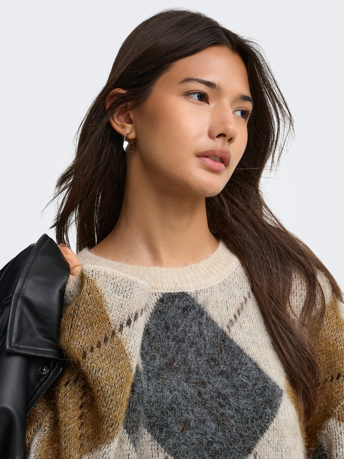 ONLNOEME LS PATTERN O-NECK KNT