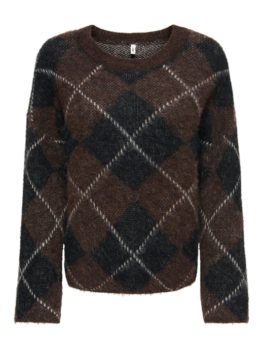 ONLNOEME LS PATTERN O-NECK NCA KNT