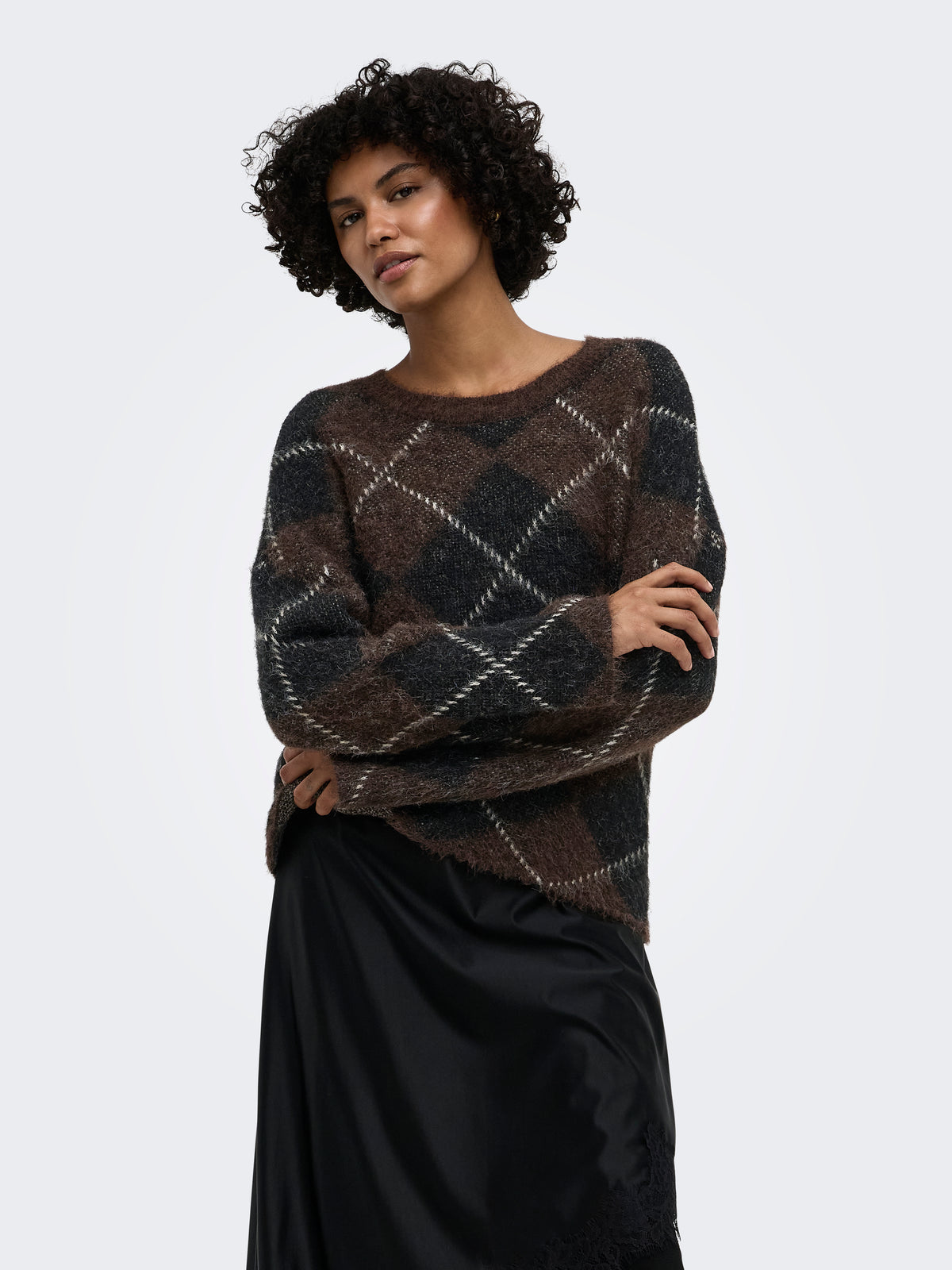 ONLNOEME LS PATTERN O-NECK NCA KNT
