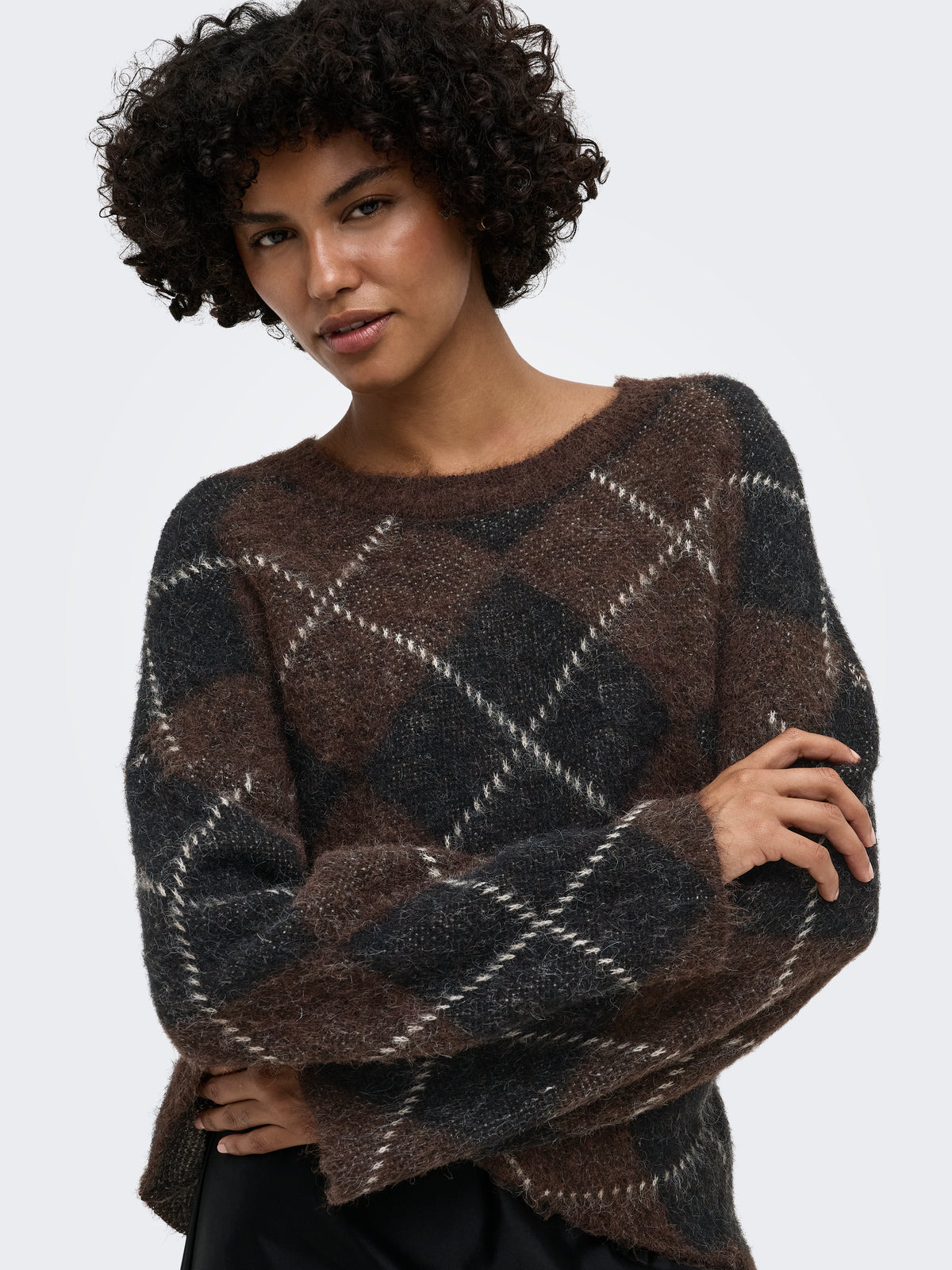 ONLNOEME LS PATTERN O-NECK NCA KNT