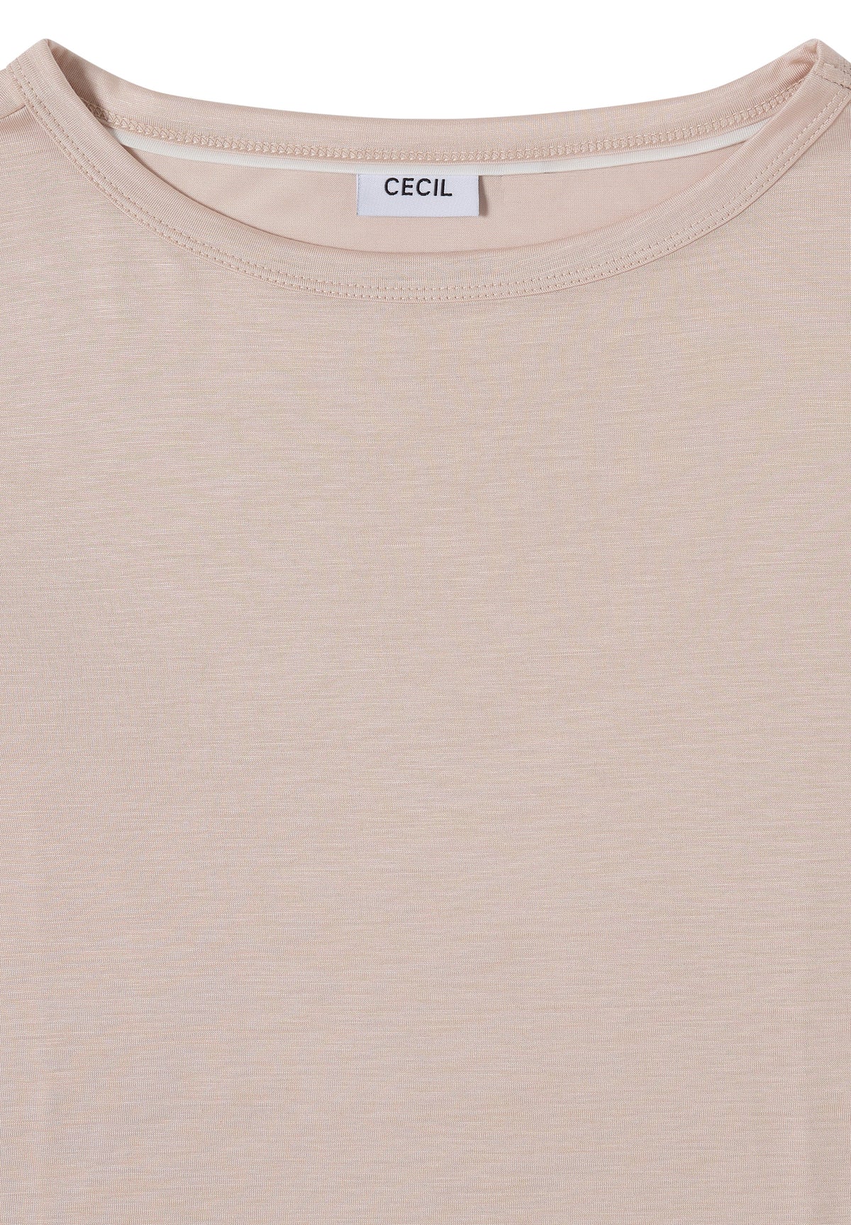 Langarm Shirt in Unifarbe mit Boat Neck