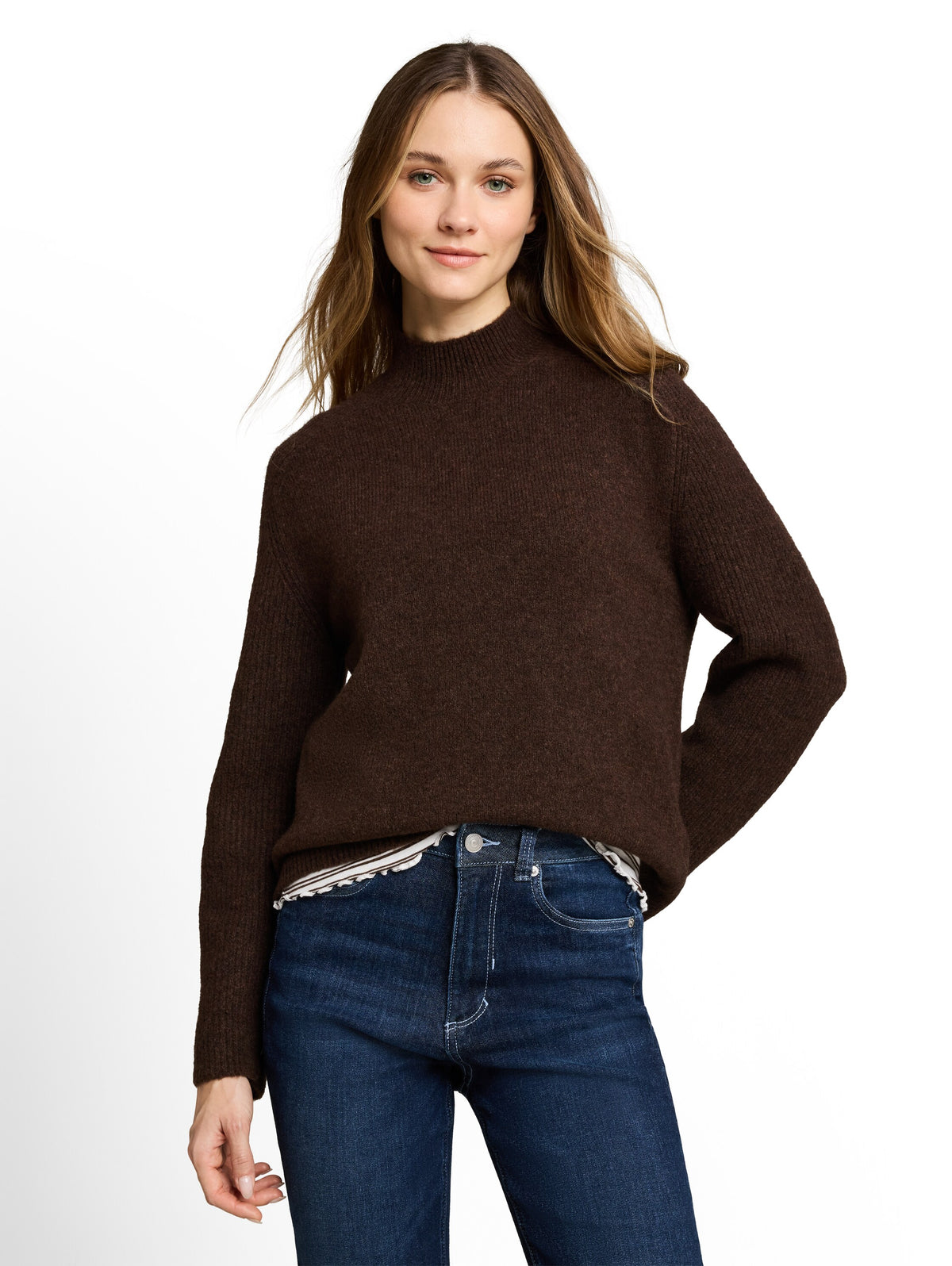 Strickpullover mit Wollanteil