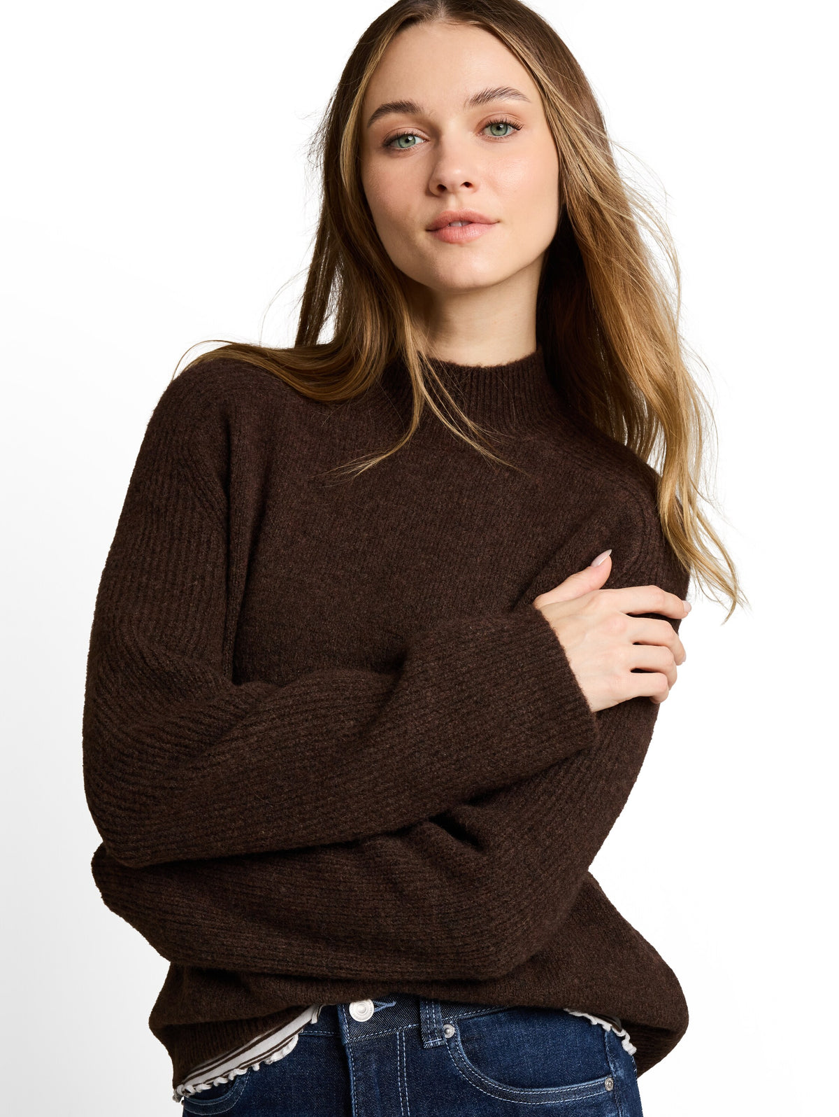 Strickpullover mit Wollanteil
