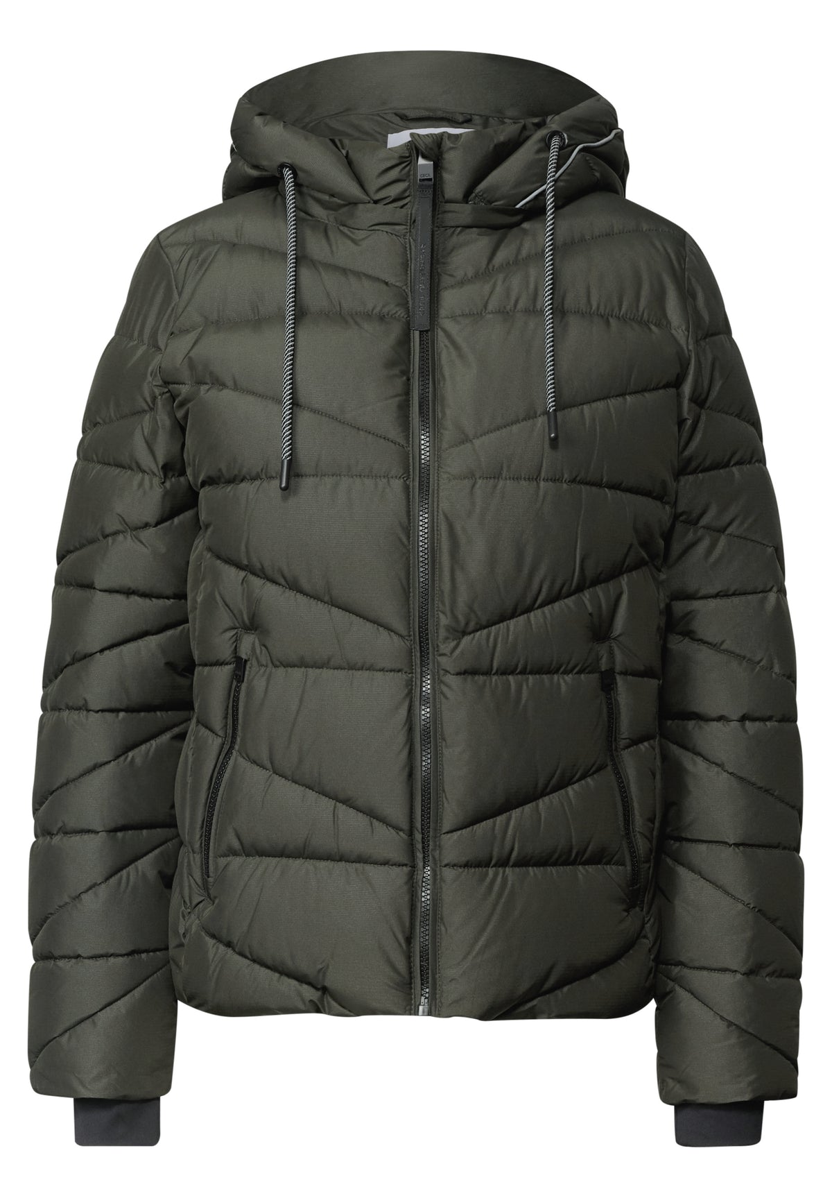 Steppjacke mit Kapuze und Zipper