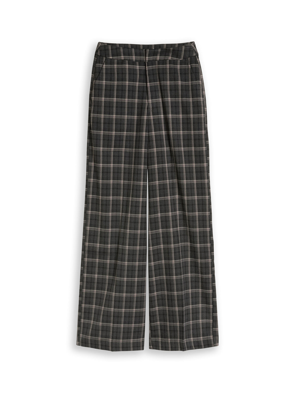 Wide Leg Hose mit Karomuster