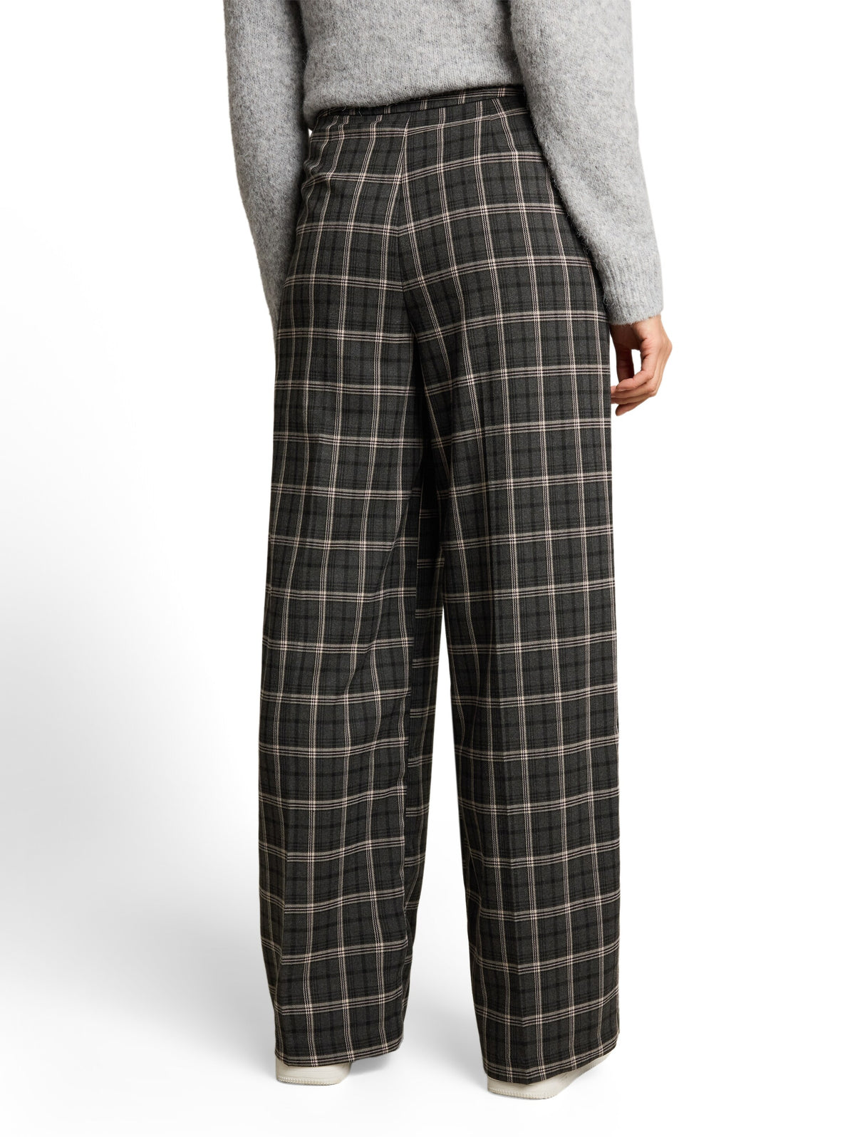 Wide Leg Hose mit Karomuster
