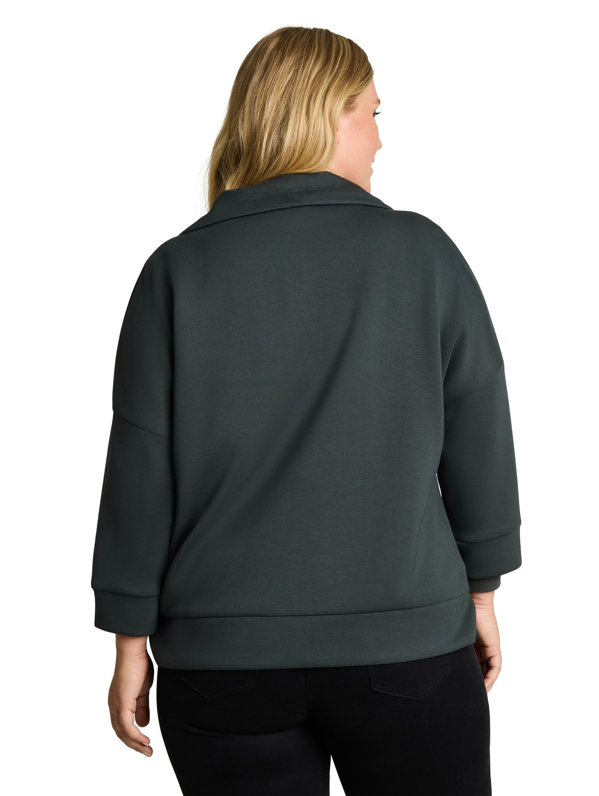 Plus Size - Sweatjacke aus Scuba