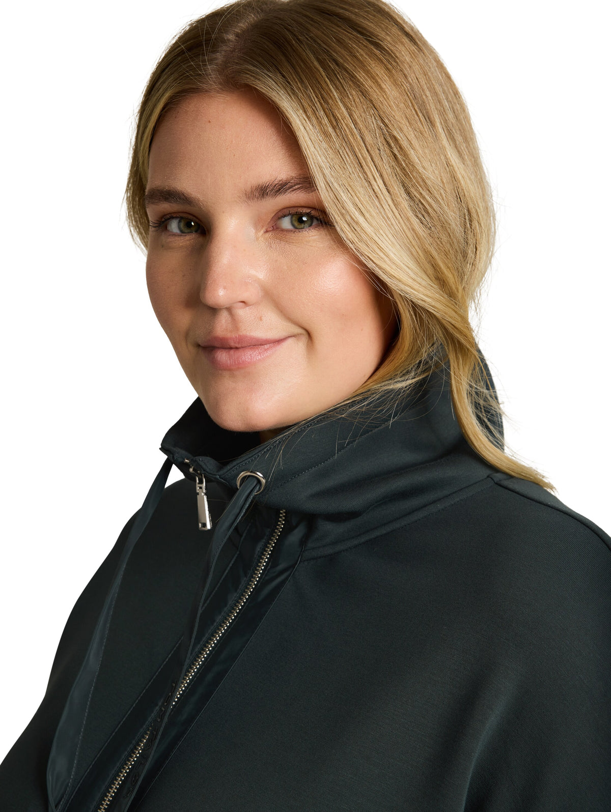 Plus Size - Sweatjacke aus Scuba