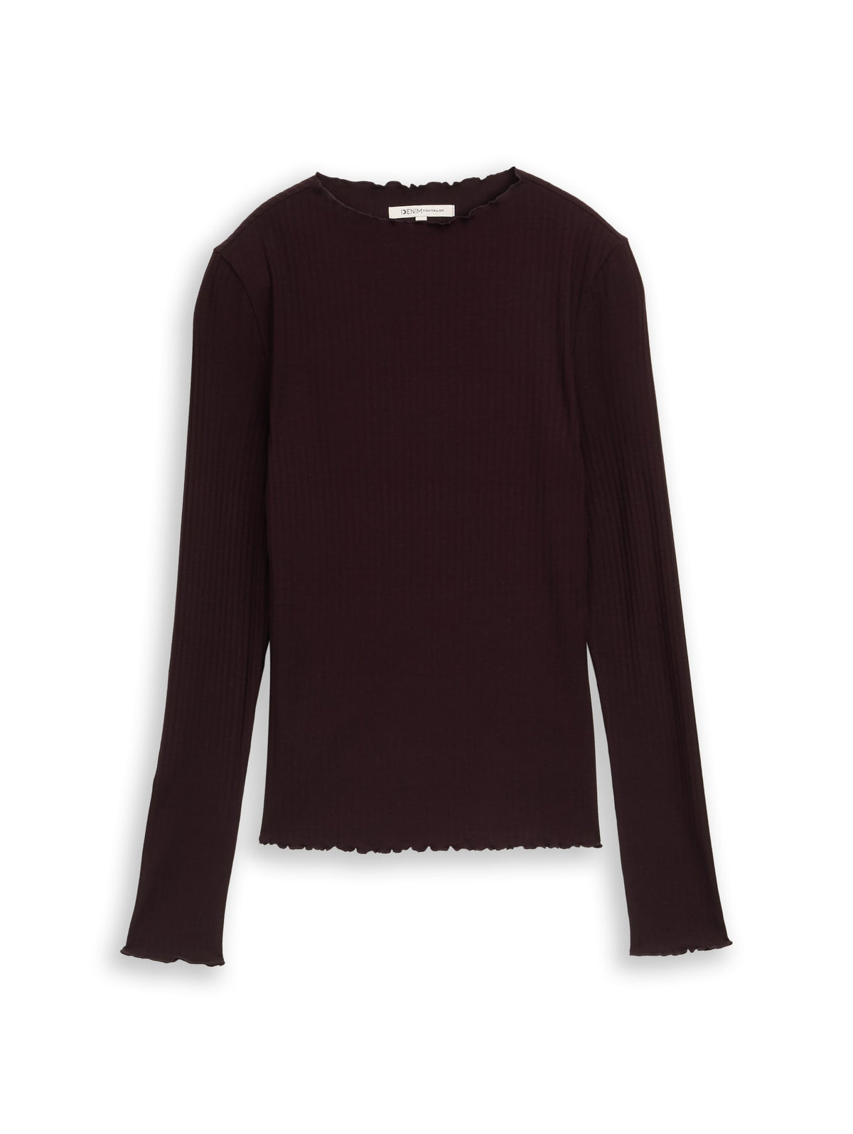 Langarmshirt mit Rippstruktur