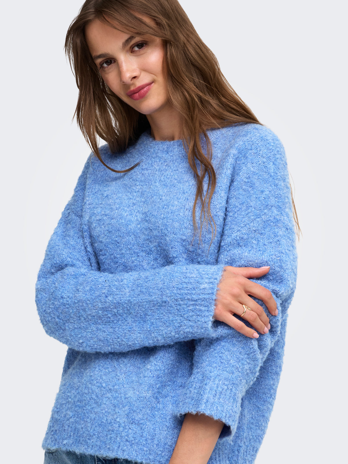 ONLBOUBLE LS O-NECK KNT