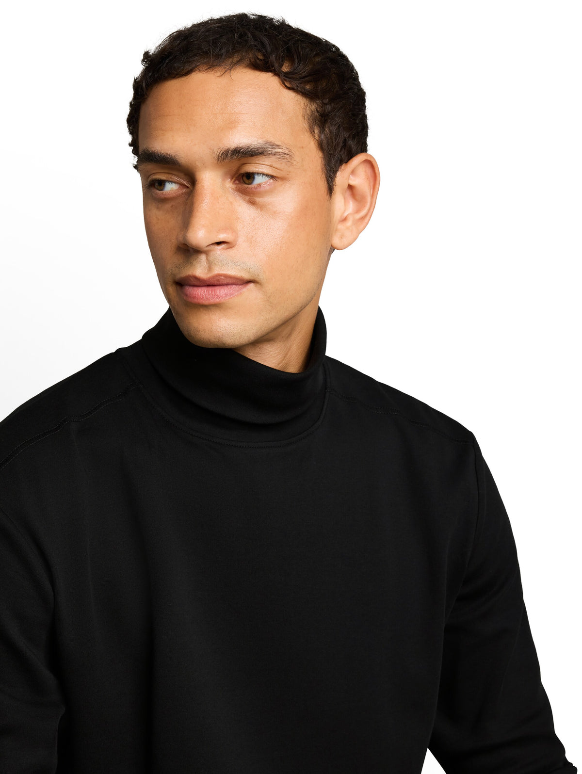 Rollkragenshirt mit Logo-Print