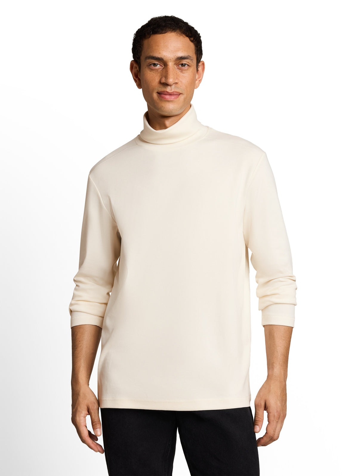 Rollkragenshirt mit Logo-Print