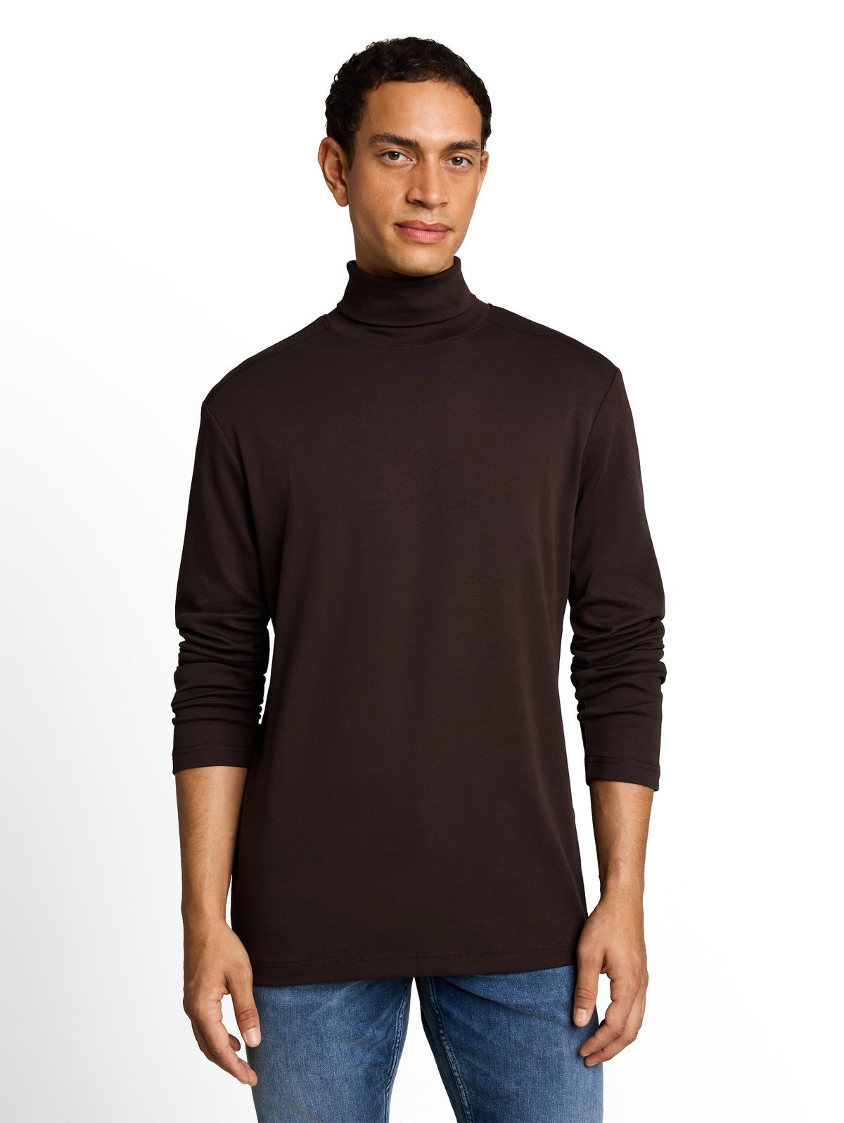 Rollkragenshirt mit Logo-Print