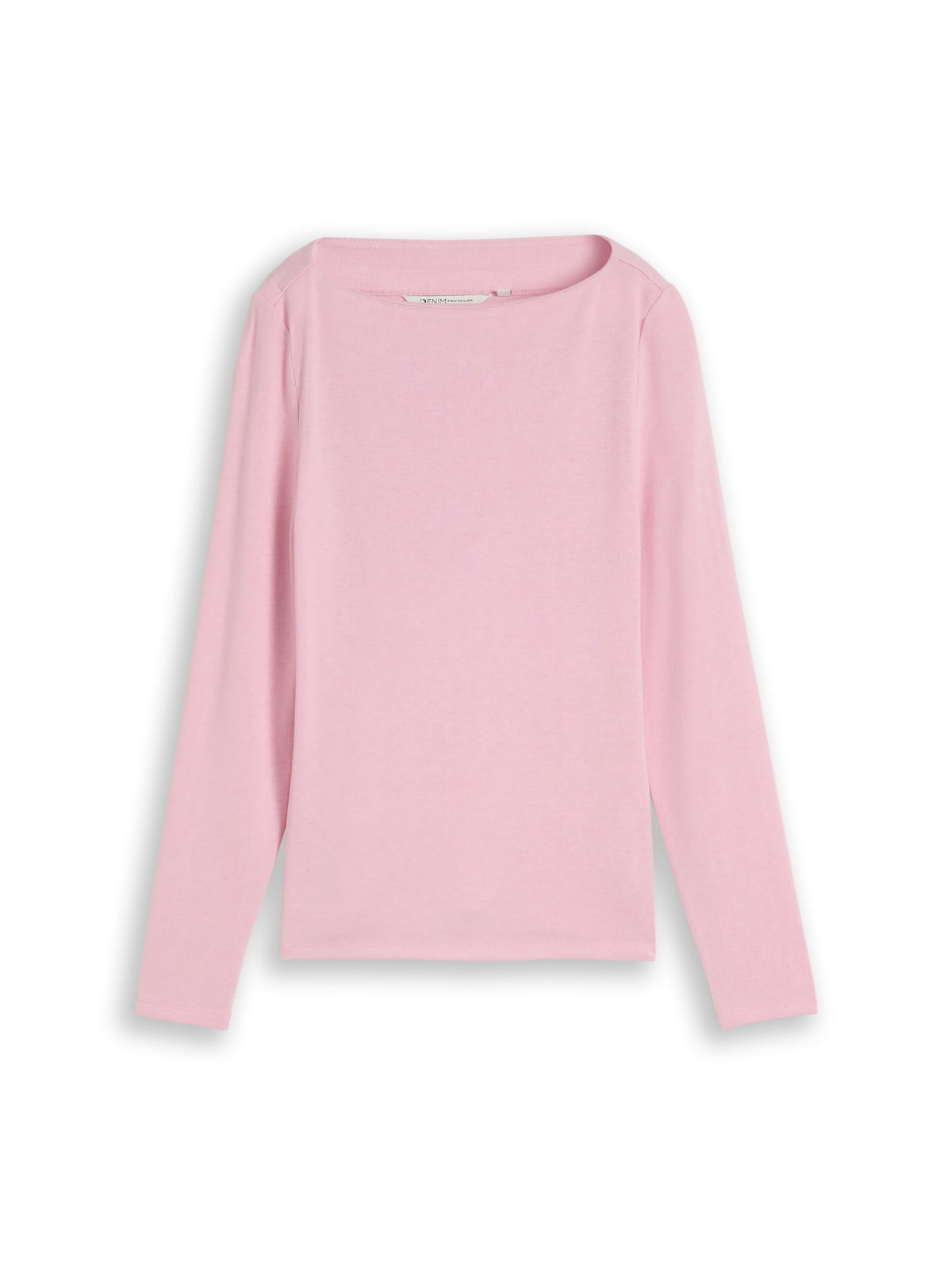 Slim Fit Langarmshirt mit U-Boot-Ausschnitt