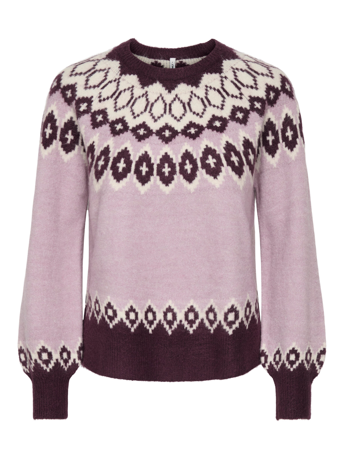 ONLRUSTY LS FAIR ISLE O-NECK BF KNT