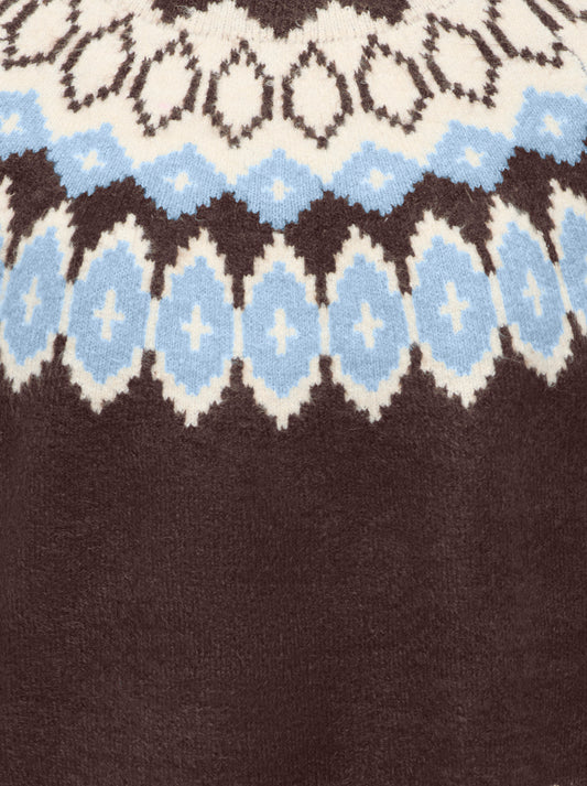 ONLRUSTY LS FAIR ISLE O-NECK BF KNT