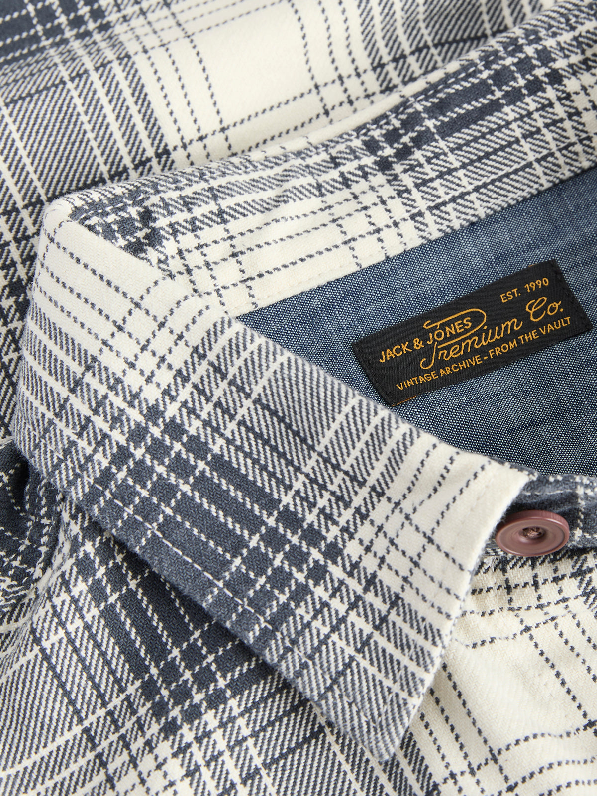 JPRBLUIVY CHECK L/S OVERSHIRT SN