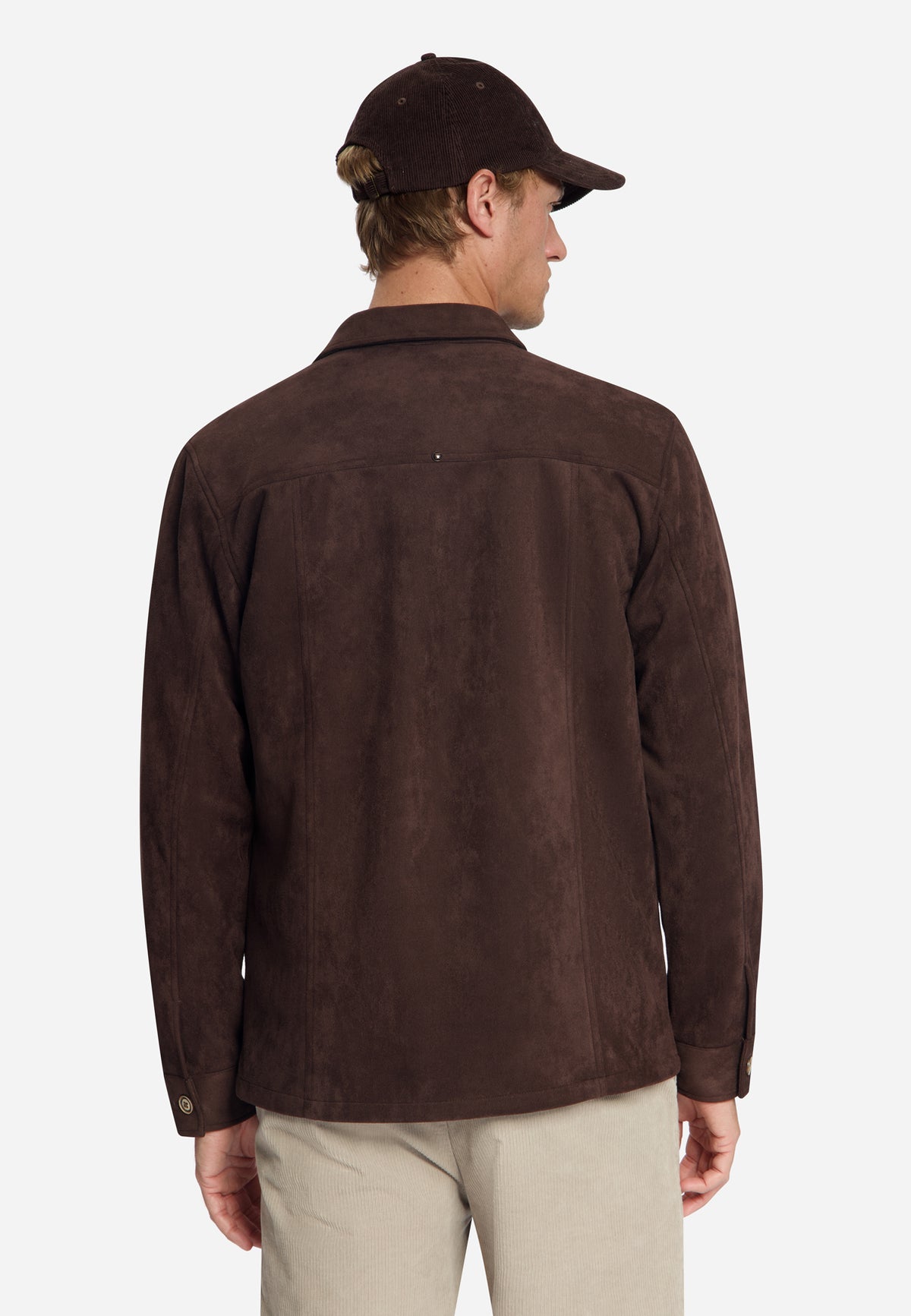 Overshirt Full Button Suede