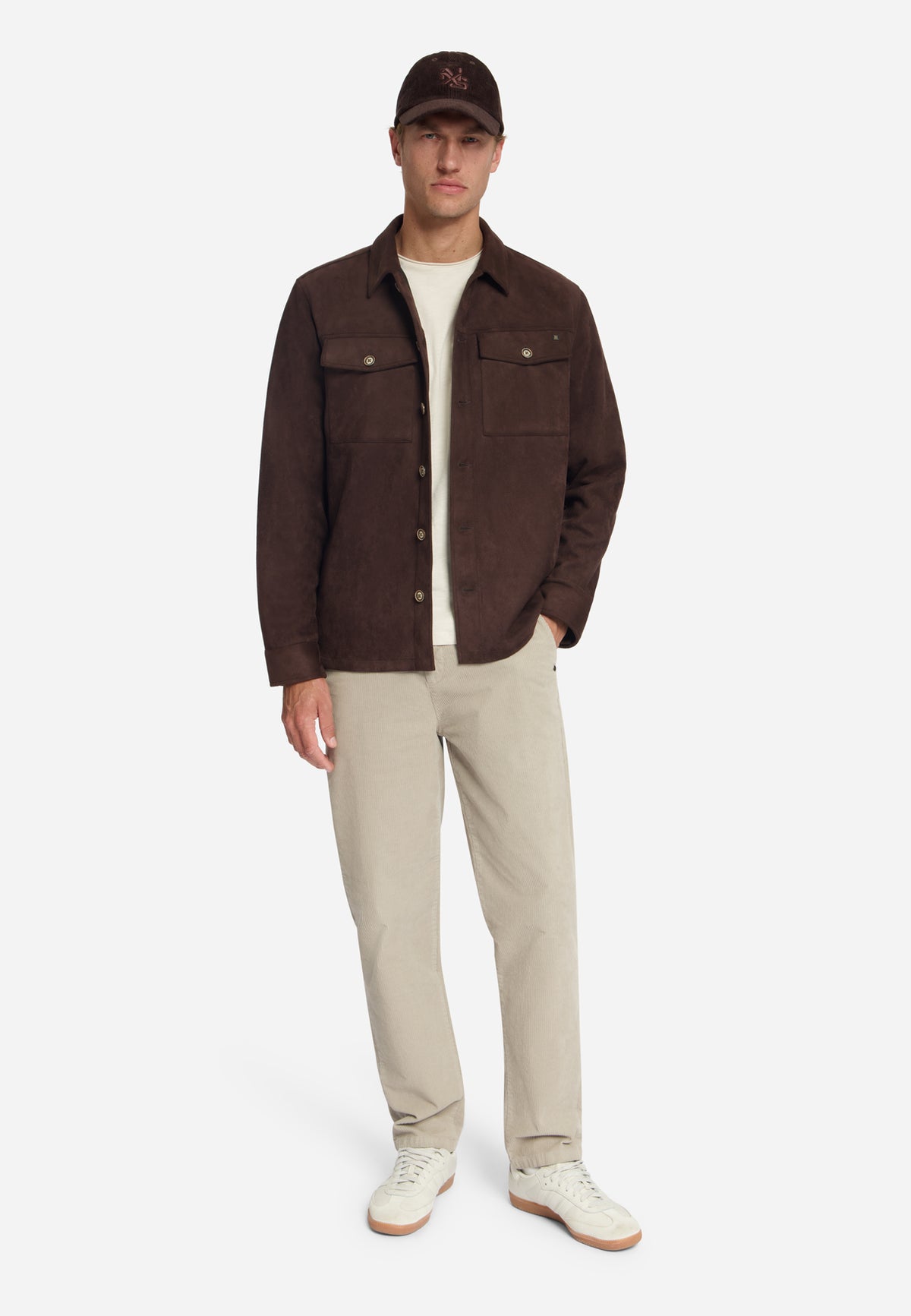 Overshirt Full Button Suede