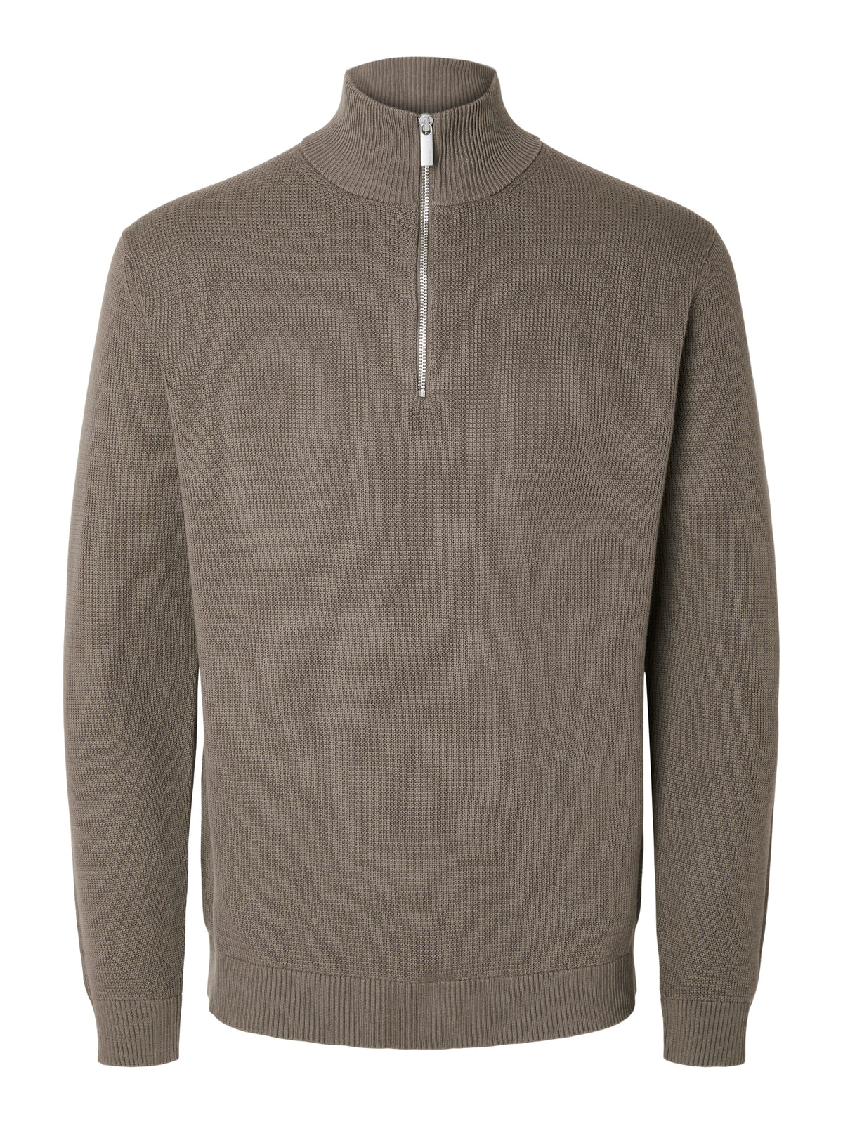 SLMDANE LS KNIT REG STRUC HALF ZIP NOOS