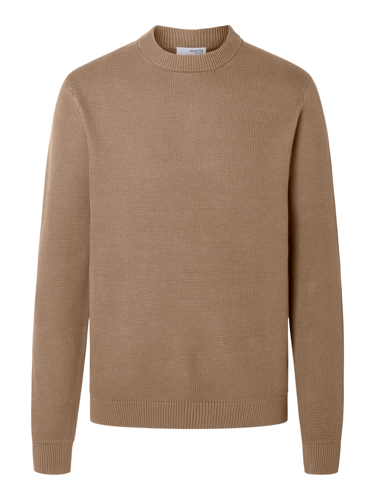 SLMDANE LS KNIT REG STRUC CREW NECK NOOS