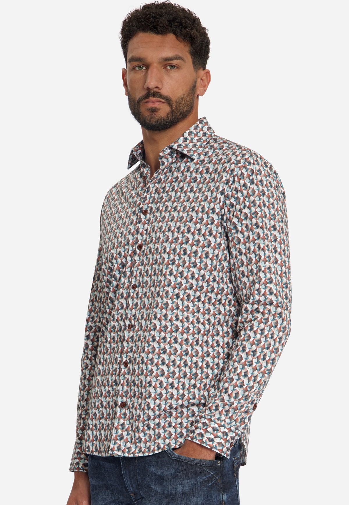 Shirt Stretch Allover Printed