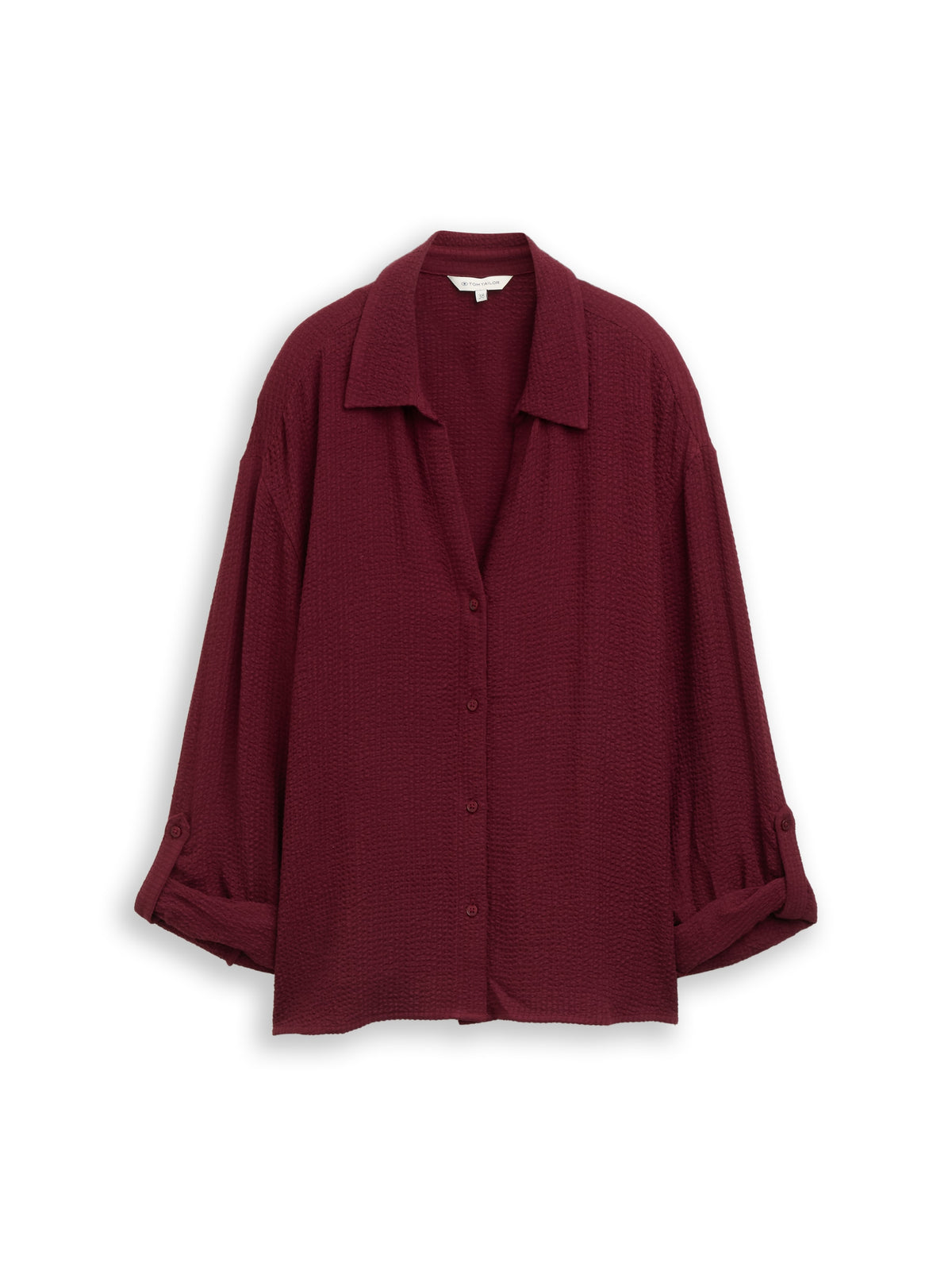 Loose Fit Seersucker Bluse