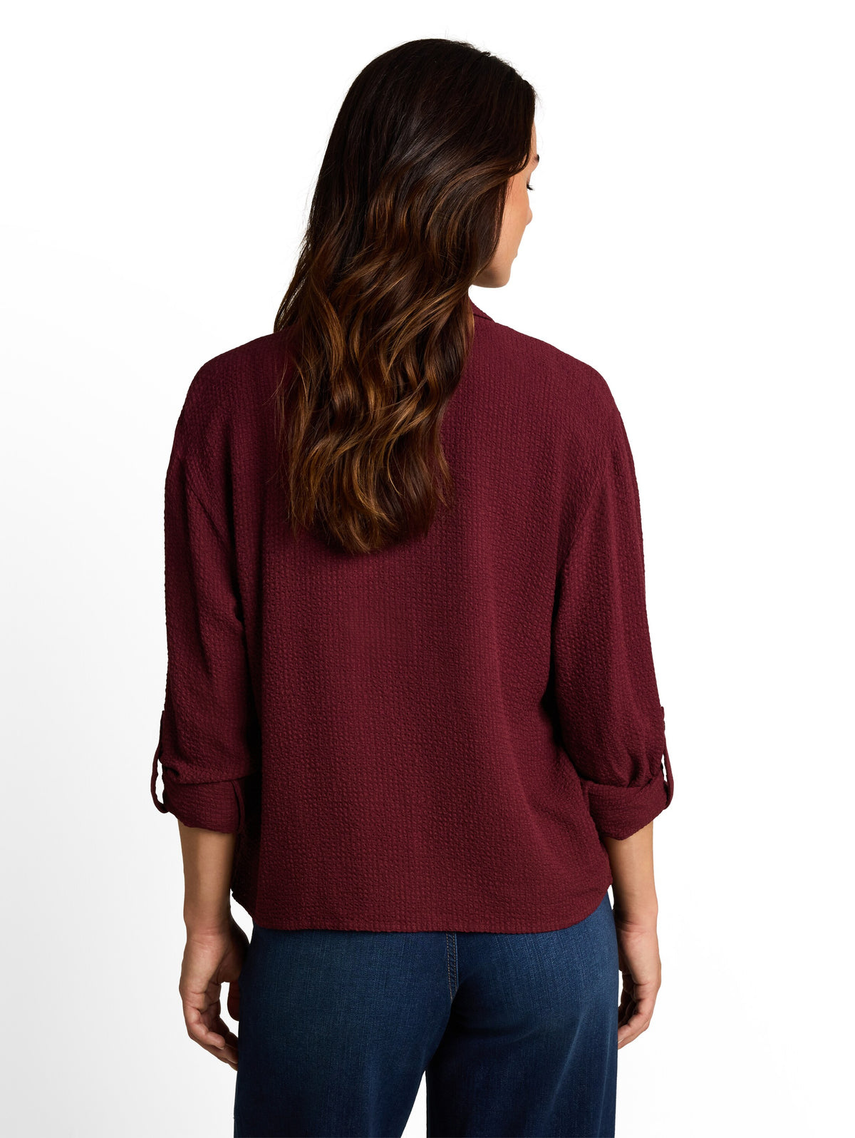 Loose Fit Seersucker Bluse