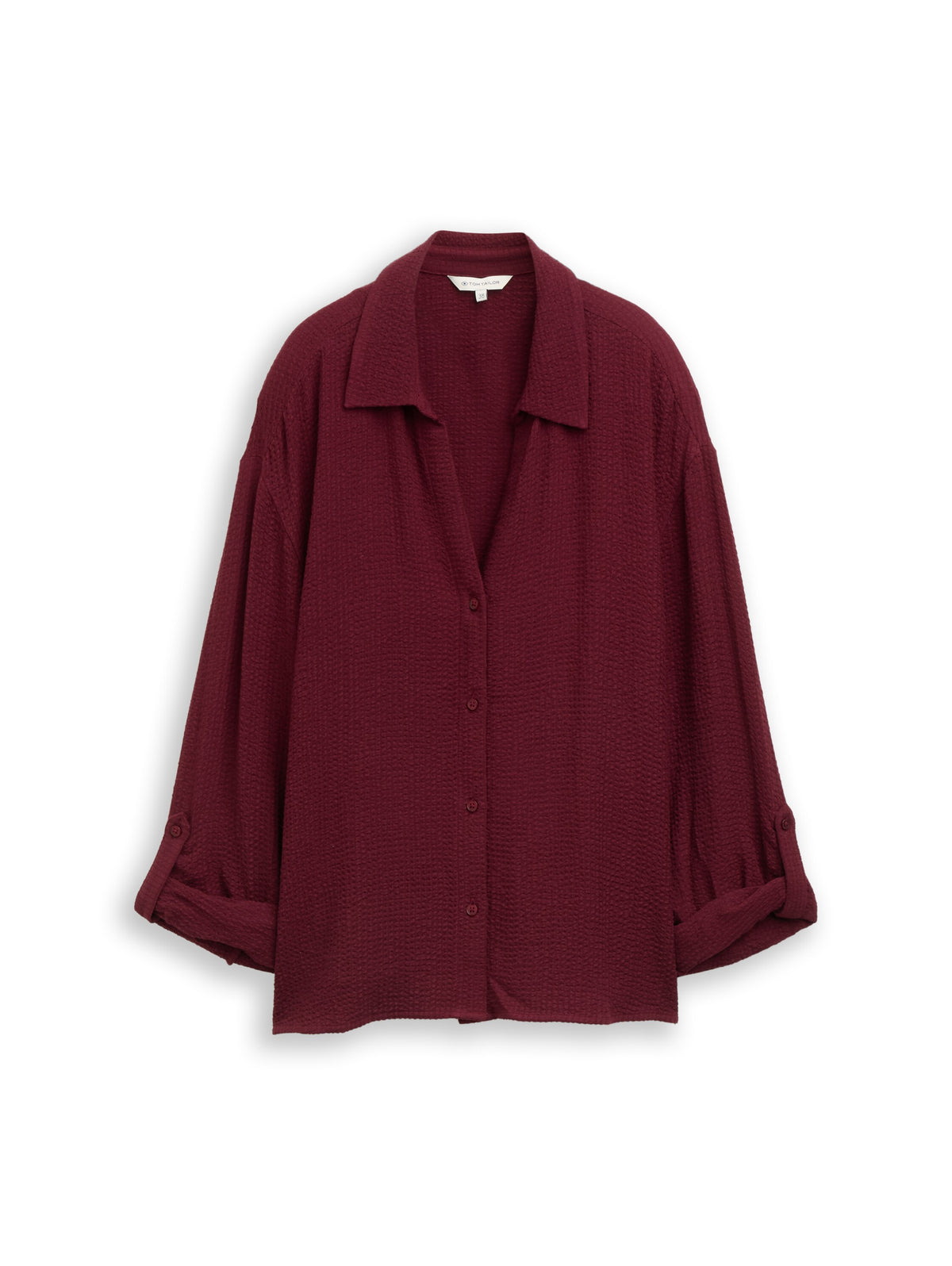 Loose Fit Seersucker Bluse
