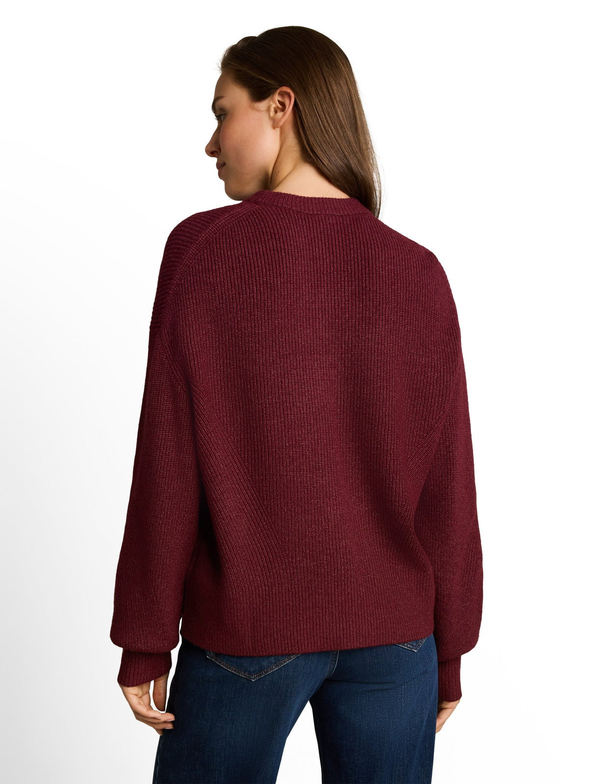 Oversize Strickpullover mit Rundhalsausschnitt
