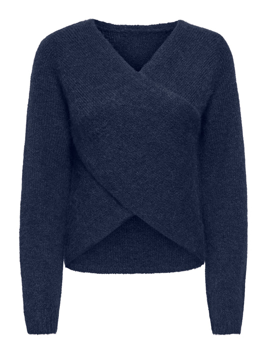 ONLMAGGIE LS CROSS V-NECK CC KNT