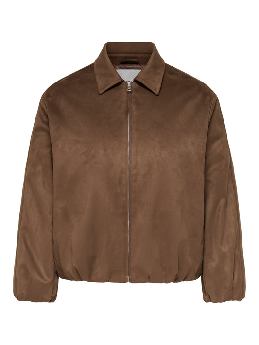 CARFIONA FAUX SUEDE PADDED BOMBER OTW