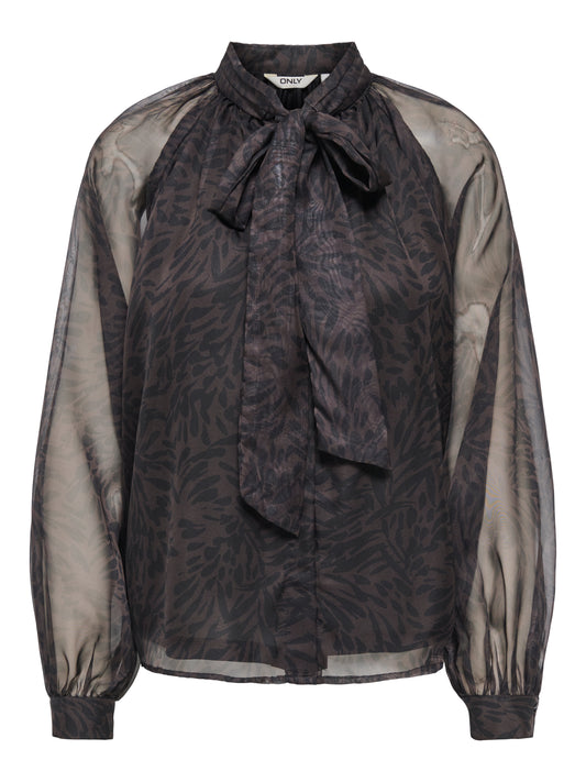 ONLLUMERIA L/S TIE BLOUSE WVN