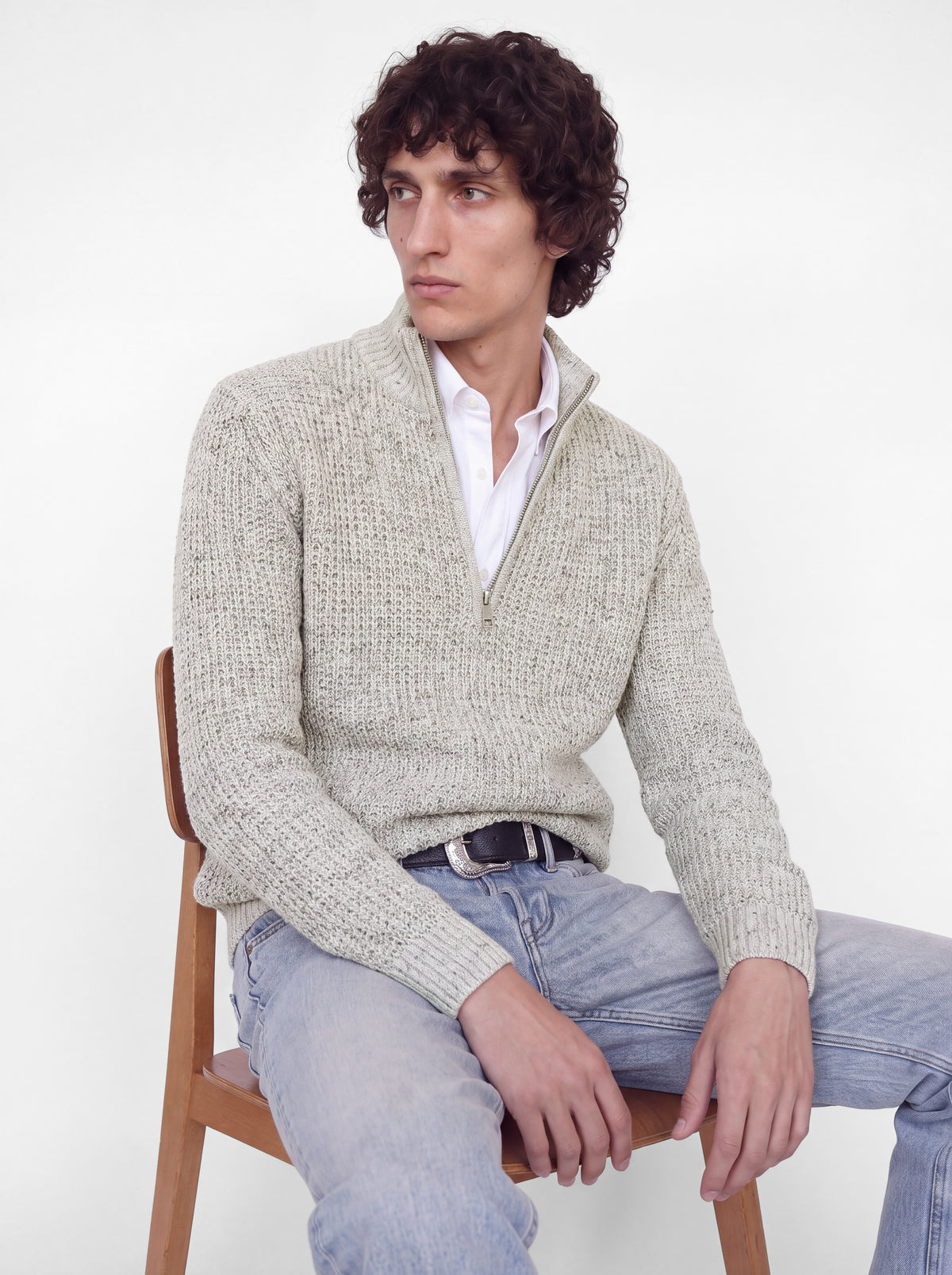JJROOSTER KNIT HALF ZIP