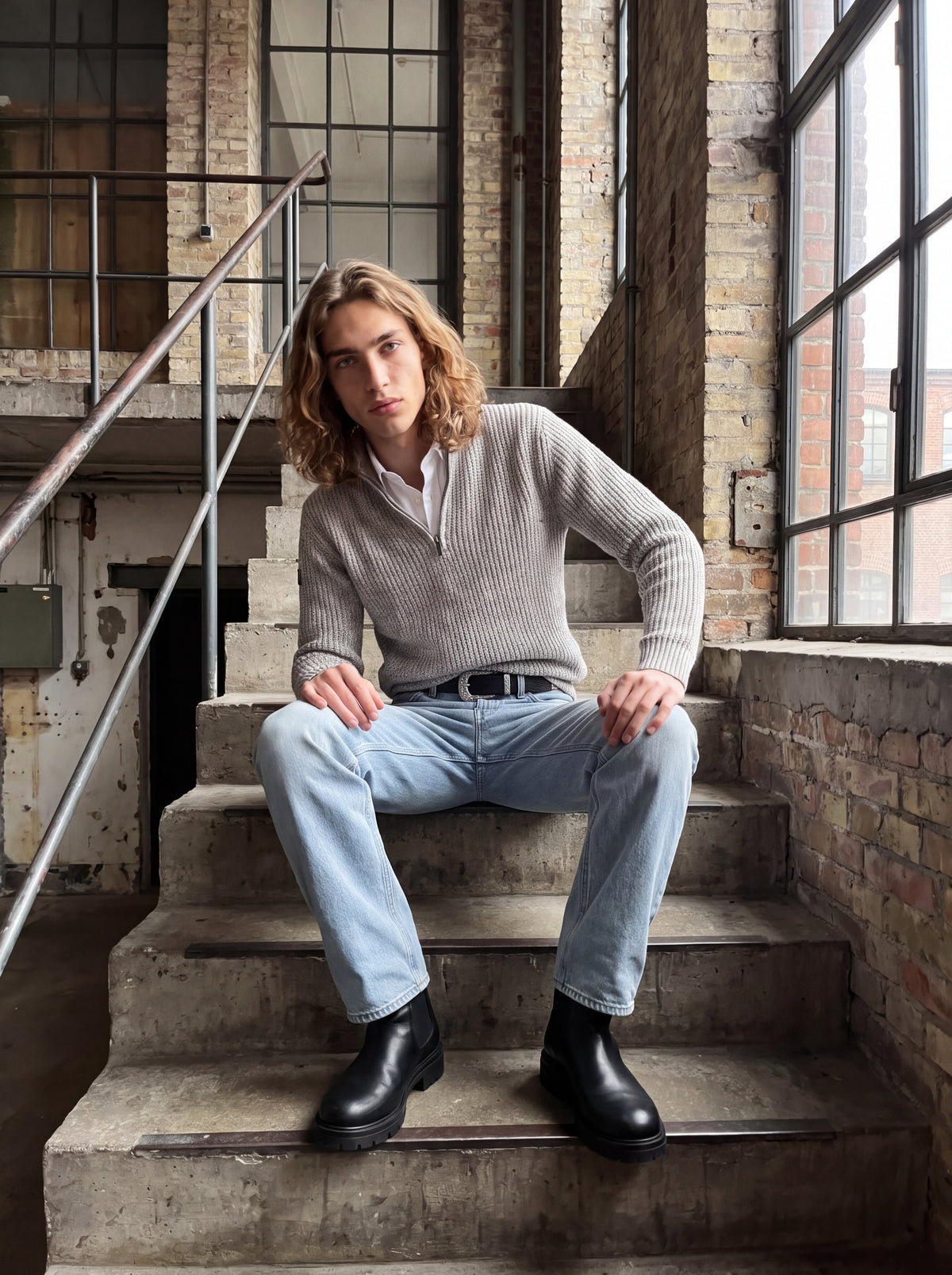 JJROOSTER KNIT HALF ZIP