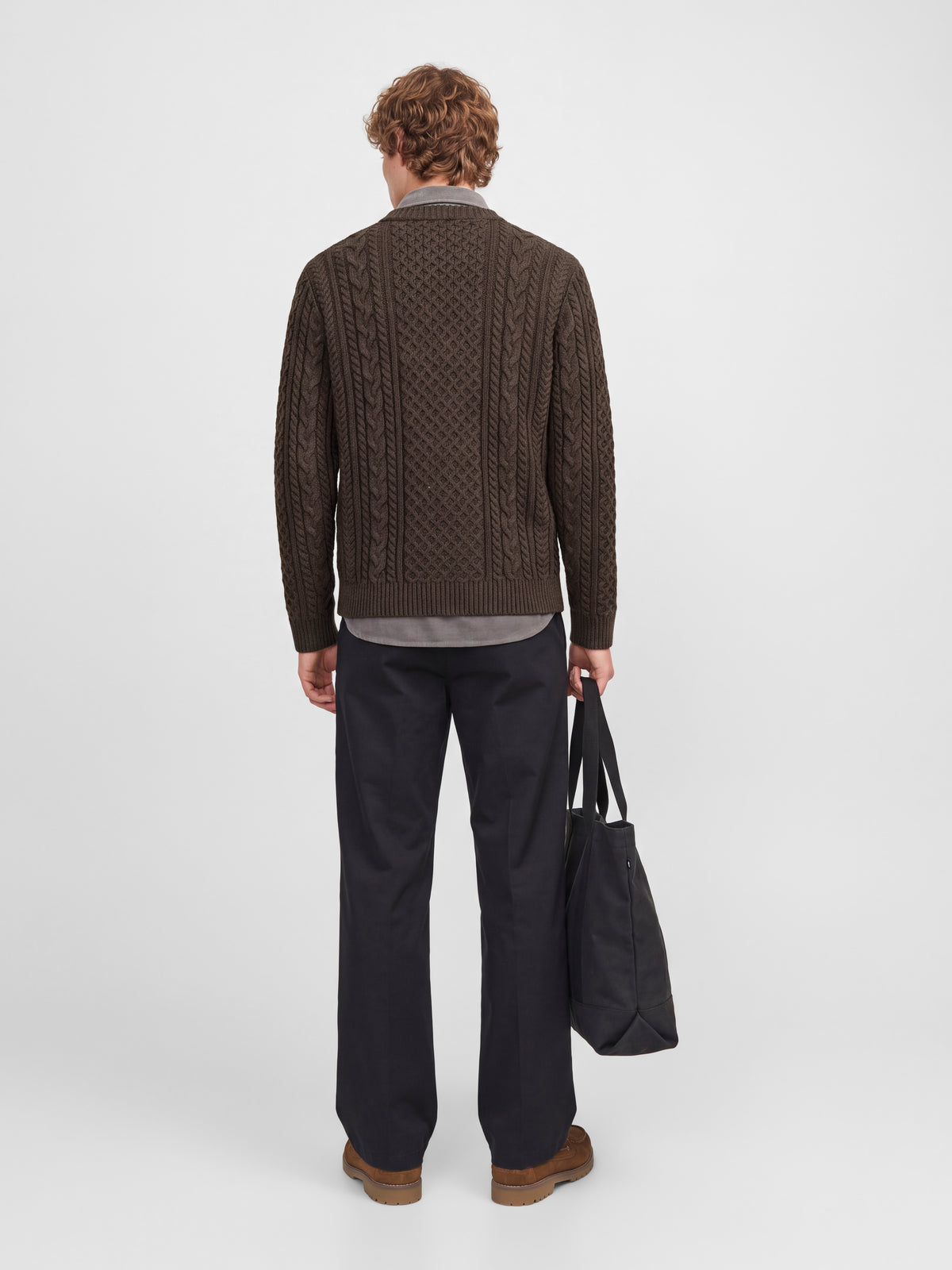 JPRBLUCALLUM CABLE KNIT CREW NECK